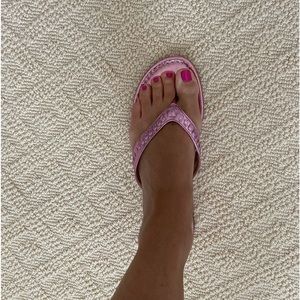 Shimmery JACK ROGERS pink sandals!